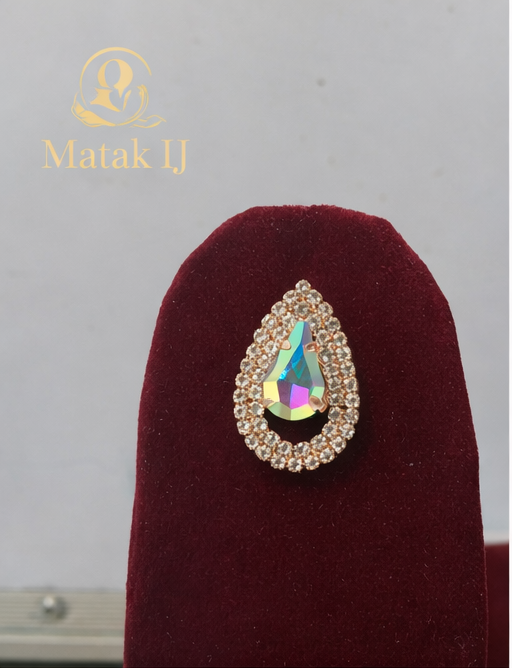 Matak IJ || Luxury Crystal Teardrop Necklace set with Earrings (Free) 17504