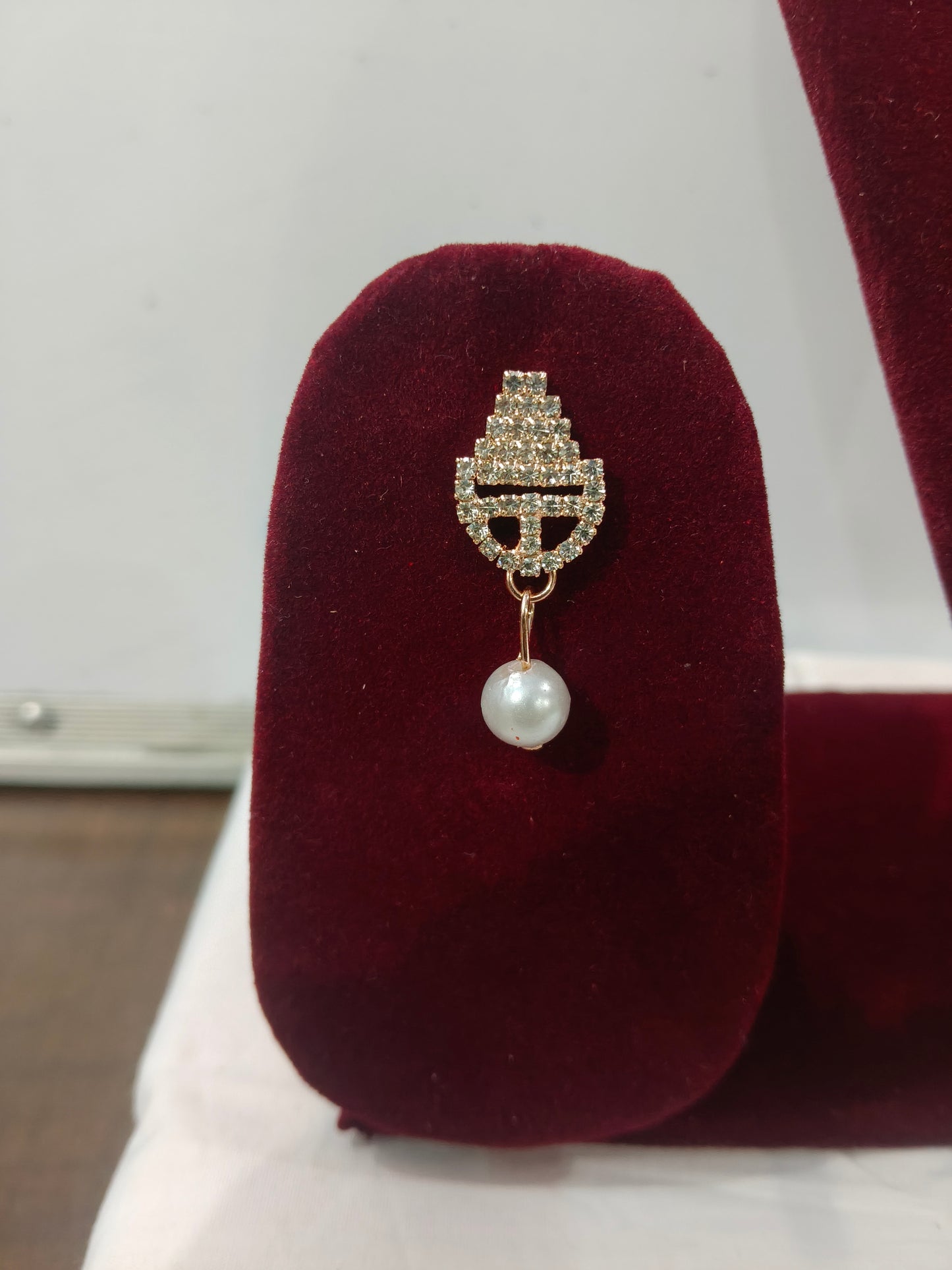 Matak IJ || Elegant Rose Gold Pearl Drop Necklace Set with Earring Set (Free) 17464