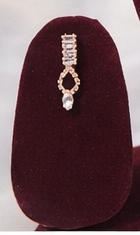 Matak IJ || Elegant Rose Gold Crystal Cascade Necklace Set with Earrings (Free) 17472