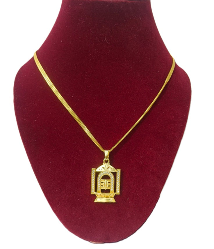 Matak IJ || Divine Temple Design Gold Pendant Necklace 12293
