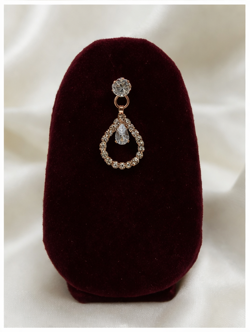 Matak IJ || Elegant Rose Gold Sparkle Necklace Set with Earrings (Free) 17468